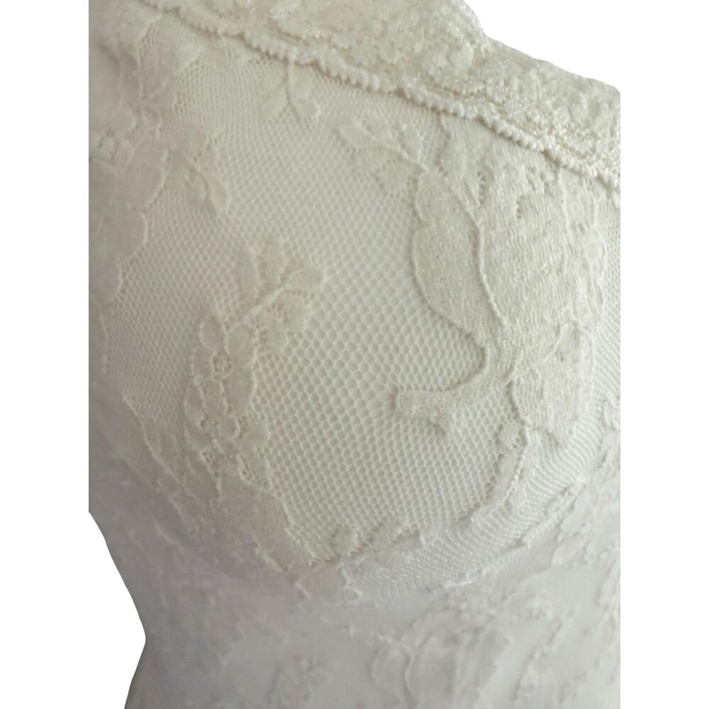 Vanity Fair Vintage Slip Cream Ivory Nylon Lace Bodice Size 32 Pin Up Lingerie - Picture 4 of 7